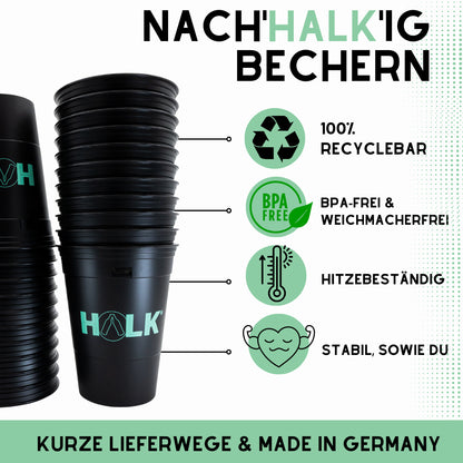 HALK Mehrweg Bierpong Becher Set